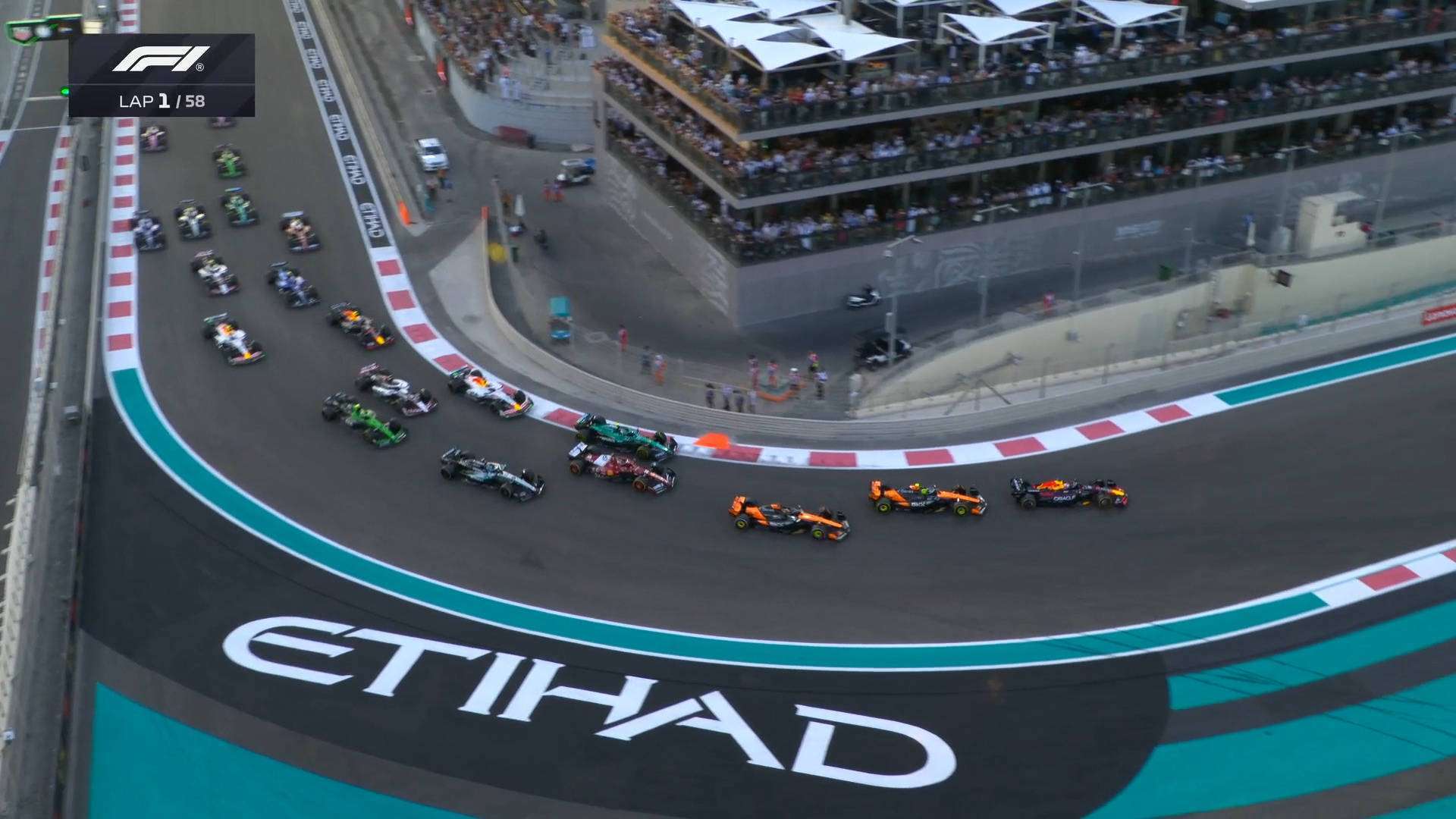 哈斯车队力克迈凯伦，诺里斯统治全场